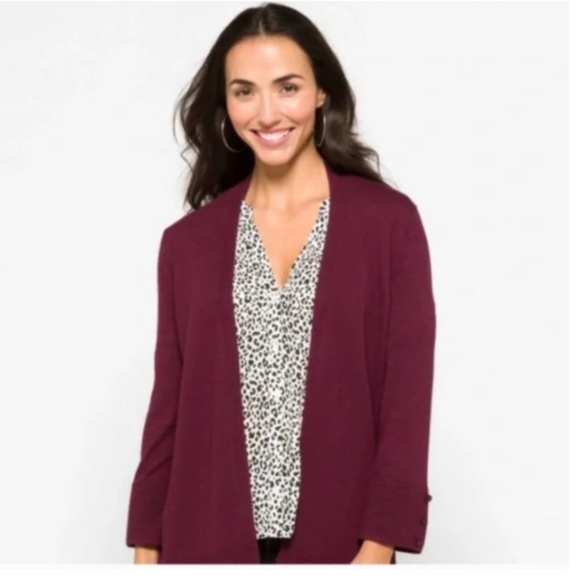 EVOLUTION by Cyrus Soft Lightweight Open Cardigan Topper - Picture 1 of 10